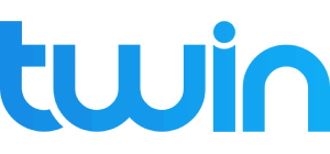 Twin logo blue