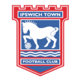 Λογότυπο Ipswich Town με λευκό άλογο και μπλε φόντο