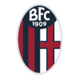 Λογότυπο Bologna FC με κόκκινες και μπλε ρίγες