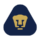 Λογότυπο των Pumas UNAM με χρυσό κεφάλι πούμα σε σκούρο μπλε φόντο