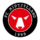 Λογότυπο FC Midtjylland με κόκκινο φόντο και κεφάλι λύκου
