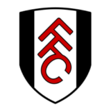 Λογότυπο Fulham FC με ασπρόμαυρο σχέδιο και κόκκινα αρχικά FFC