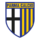 Λογότυπο Parma Calcio με μαύρο σταυρό και κίτρινες ρίγες